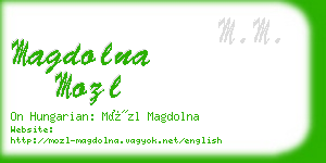 magdolna mozl business card